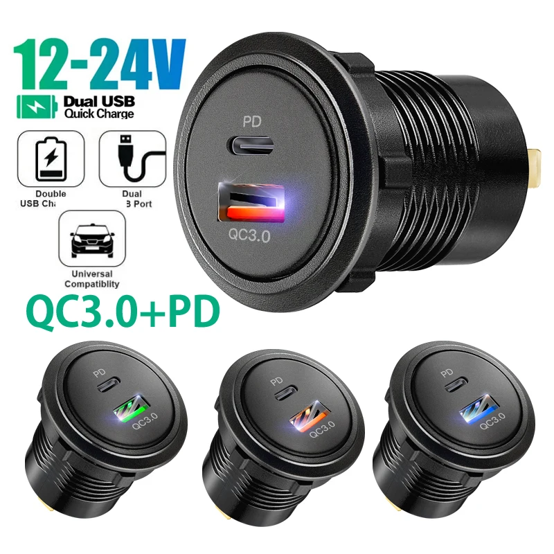 Быстрое зарядное устройство usb type-c 12 В автомобильный разъем для audi 8l a8 r8 a6 a3 a4 a5 c5