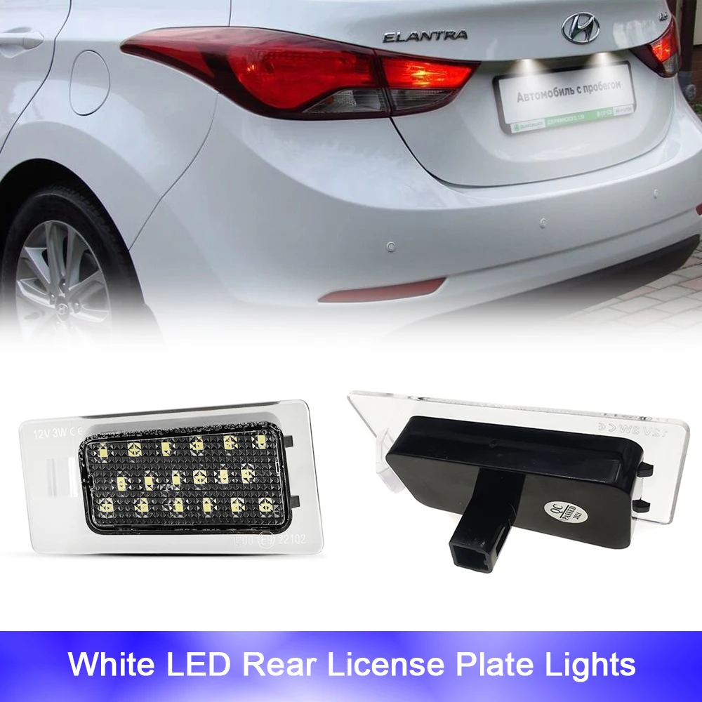 подсветка номерного знака kia cerato 3Для Hyundai Elantra MD Accent Solaris Sedan HCR i30 Wagon CW СВЕТОДИОДНЫЙ