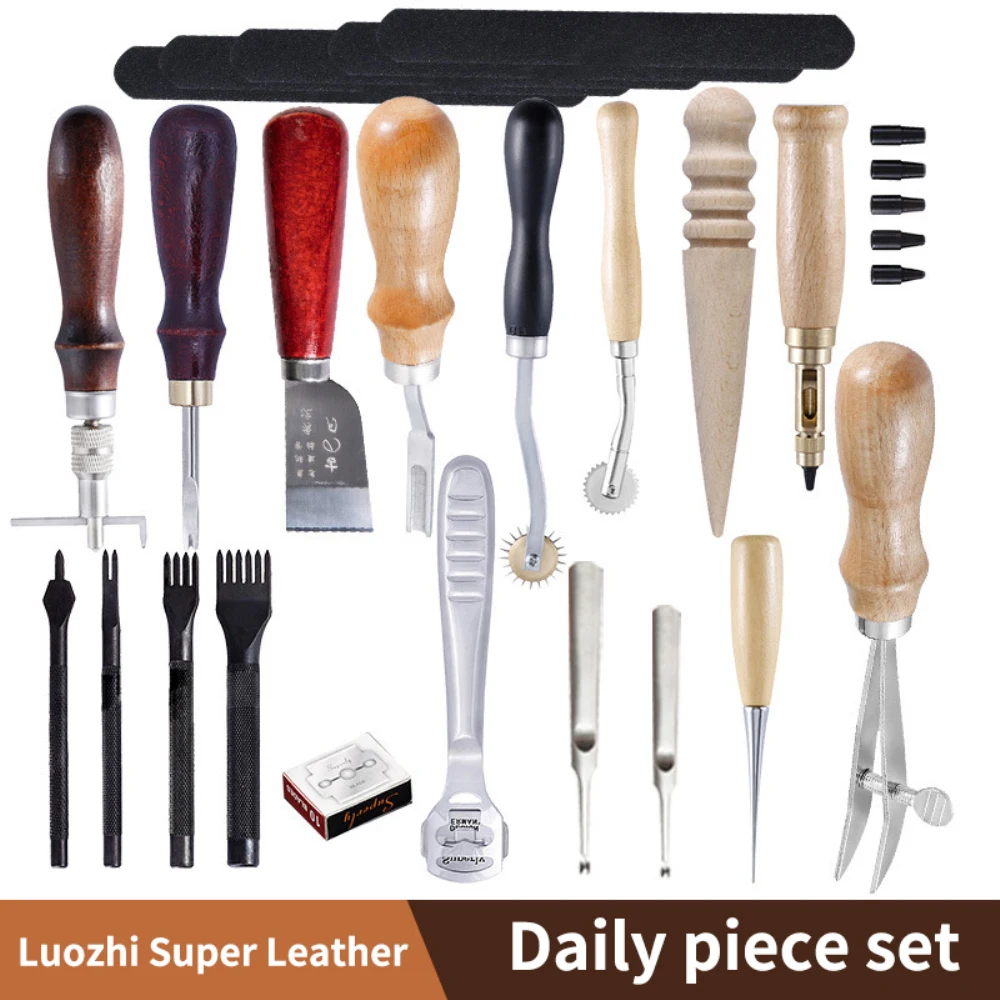 

Инструменты для работы с кожей ручной работы, инструменты для ремонта, широкий спектр применений, высокое качество, искусственный набор инструментов «сделай сам», набор инструментов для шитья кожи