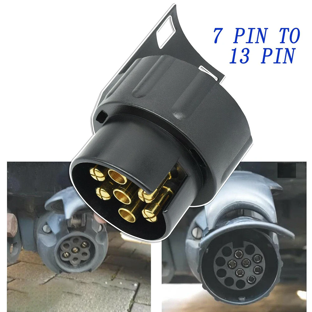 

7 To 13 Pin Trailer Caravan Towbar Towing Electric Socket Adapter Plug Converter For Trailer, Caravan Wiring To Brake Light, Sid