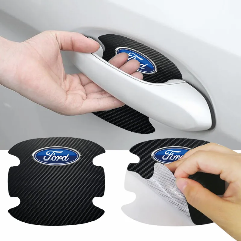 

Car Door Handle Protective Film Anti-Scratch Stickers for Ford Focus Mk2 Mk3 Fiesta Ranger Mondeo S-MAX Kuga Mustang Explorer