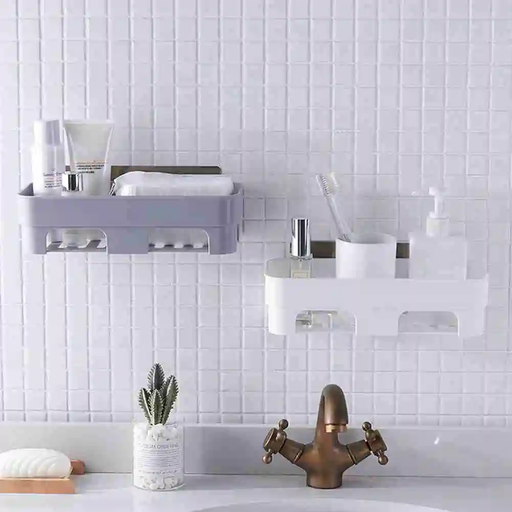 Настенный стеллаж для хранения унитаза без перфорации ванной и кухни