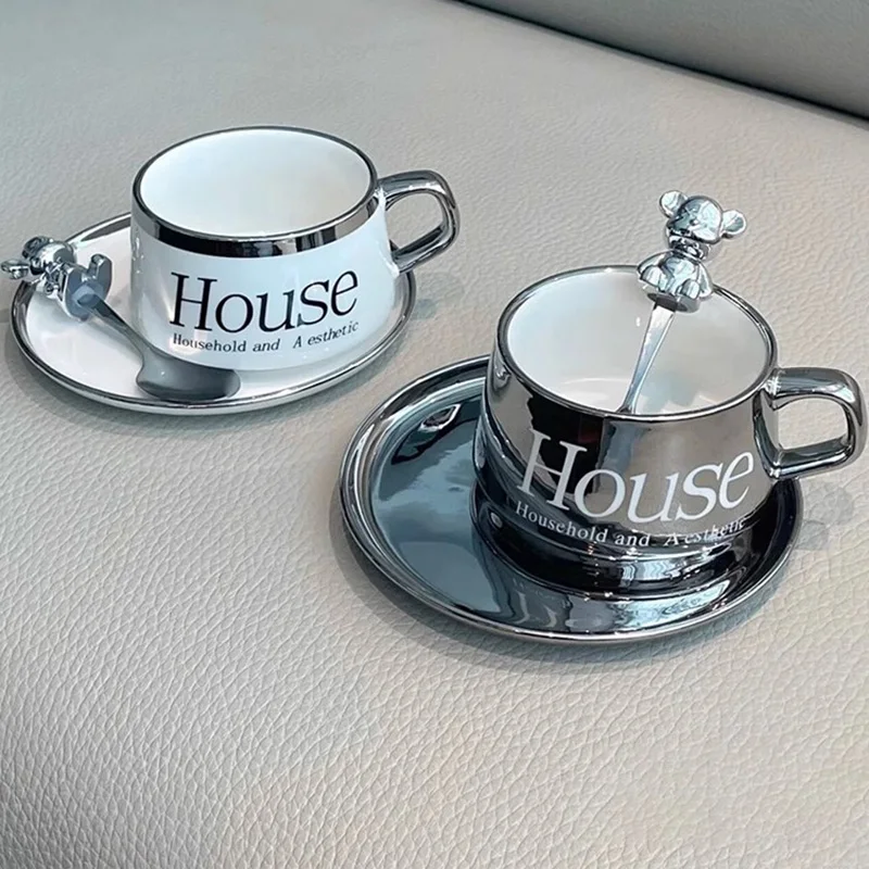 

Personalised Glitter Tea Cup Restaurant Office English Cappuccino Coffee Cup Girls Mate Gobelet Reutilisable Tea Accessories