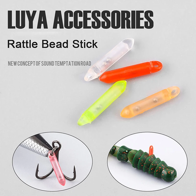 

10pcs Luya Sound Lure Stick Sound Tube 0.12g16mm Sound Bead Tube Fish Bait Sound Bead Soft Bait Sounder Sound Bead Rod Sound Bea