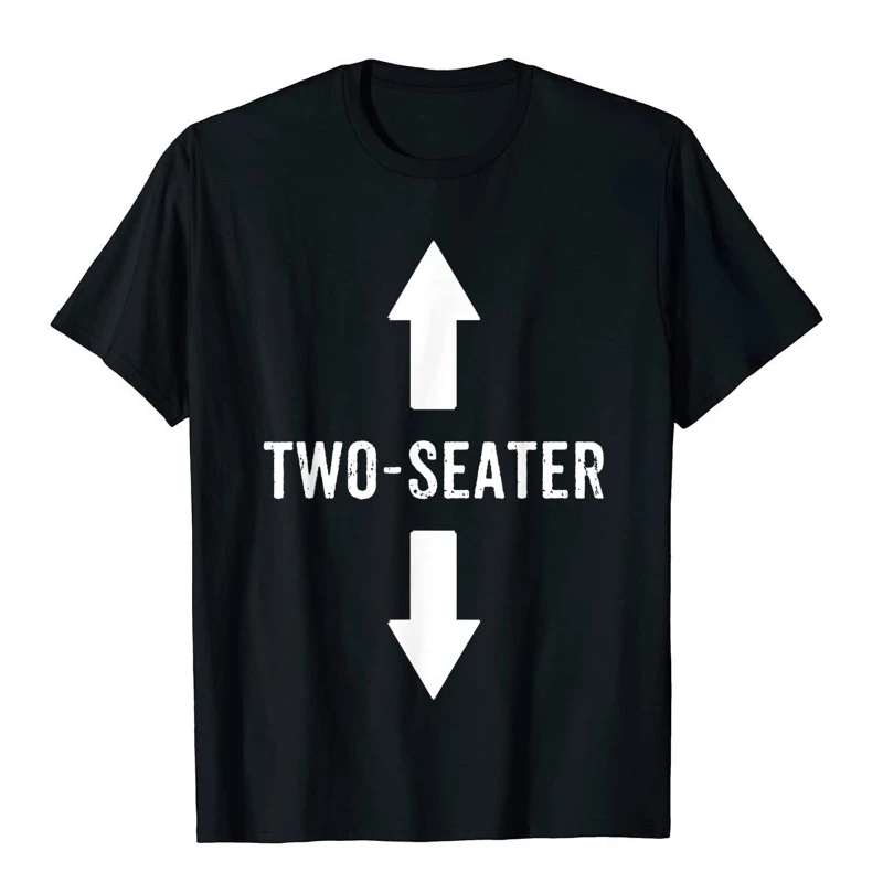 

Two Seater Shirt for Men 2 Dad Funny Gift T-Shirt Latest Young Street Tshirts Casual Breathable Classic Print