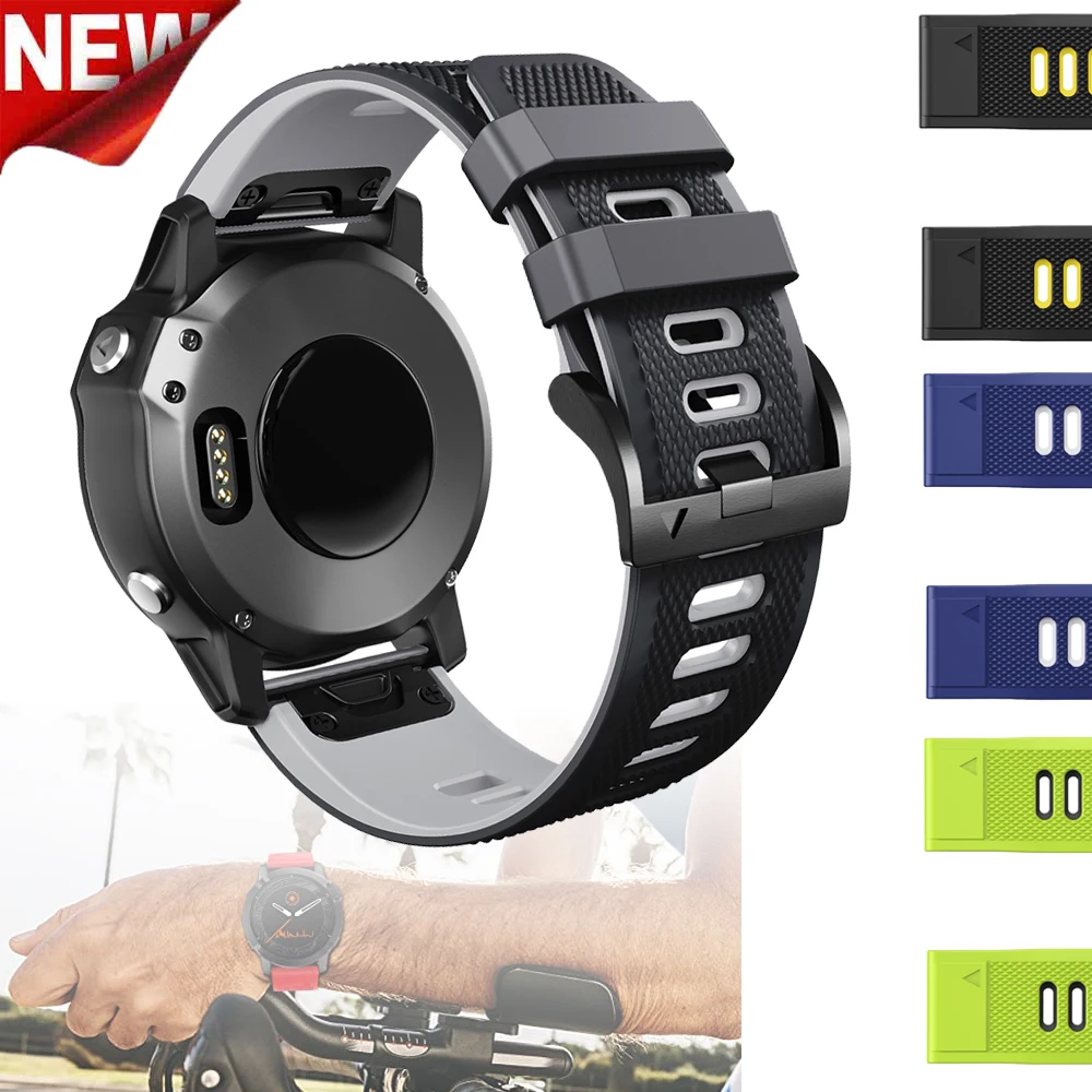 

26 22MM Men Smart Silicone Quick Release Watchband Strap For Garmin Fenix 7X 7 6 6X Pro 5 5X Plus 3 HR Easyfit Wrist Bracelet