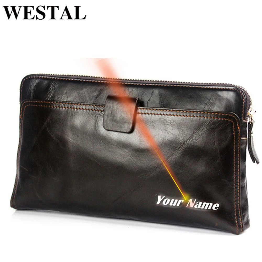 

New Men's Wallet Leather Clutch Bag Men's Purse Leather Wallet for Credit Card Phone Wallets for Passport Coin Purses