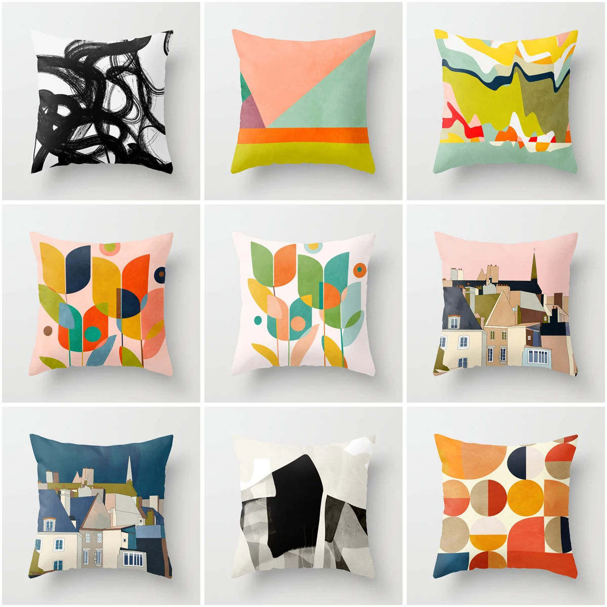 

decorative Home pillow case Cushion covers 45*45 nordic 40*40 40x40cm 50x50cm Throw Pillow Cover Abstract 60X60cm Morandi