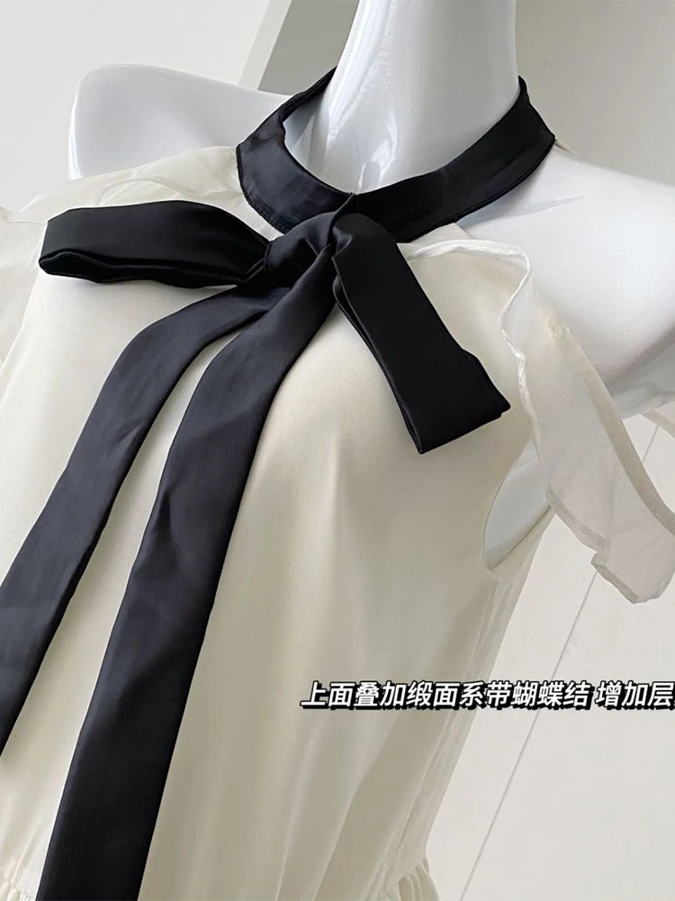 Женское белое кружевное роскошное платье винтажное мини-вечернее без рукавов с