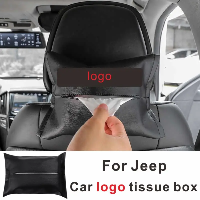 

For Jeep Compass Wrangler car face towel napkin tissue box storage bag bag hanging sun visor tissue bag sleeve pumping paper box