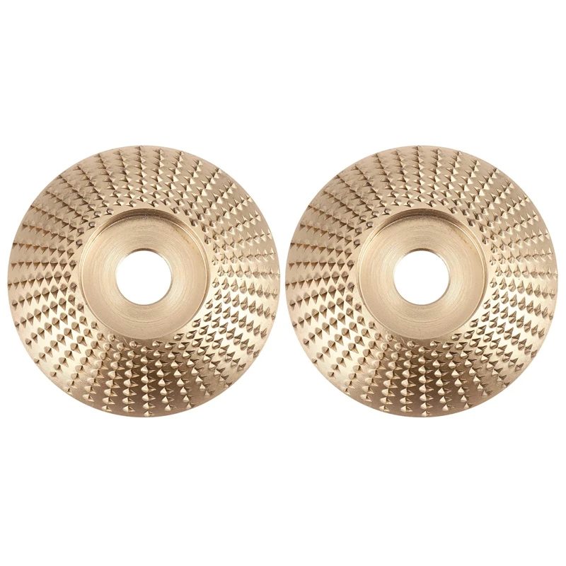 

2X Wood Grinding Wheel Angle Grinder Disc Wood Carving Disc Sanding Abrasive Tool Bore Gold