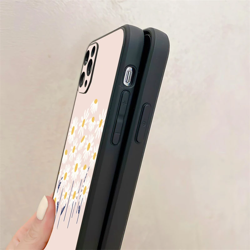 phone case for funda iphone 13 12 11 pro max 13 12 mini x xr xs max 6 6s 7 8 plus black coque liquid silicon celular soft free global shipping