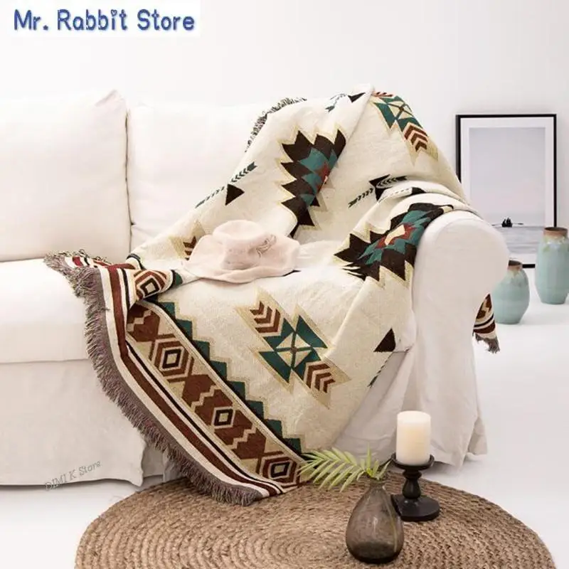 

DIMI геометрическое одеяло для дивана в этническом стиле, удобное одеяло, гобеленовое мягкое теплое Хлопковое одеяло, весенне-осеннее одеяло для дивана