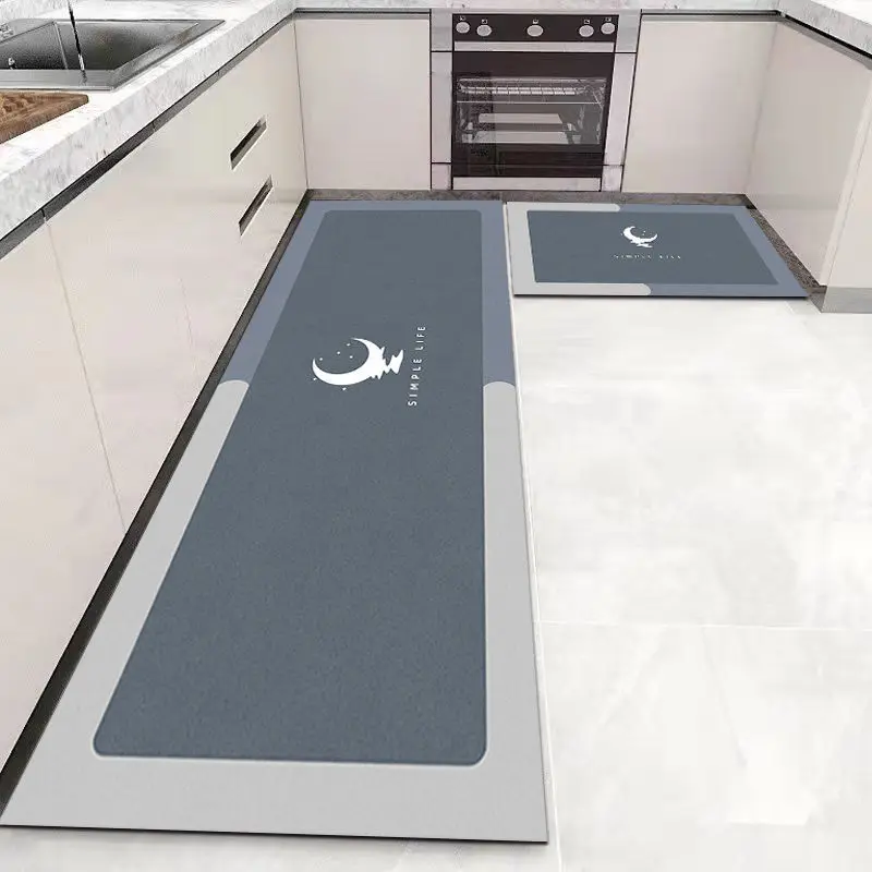 

1PCKitchen Floor Mat Bathroom Absorbent Carpets Non-slip Anti-Fatigue Washable Bedroom Long Strip Soft Rug Home Entrance Doormat