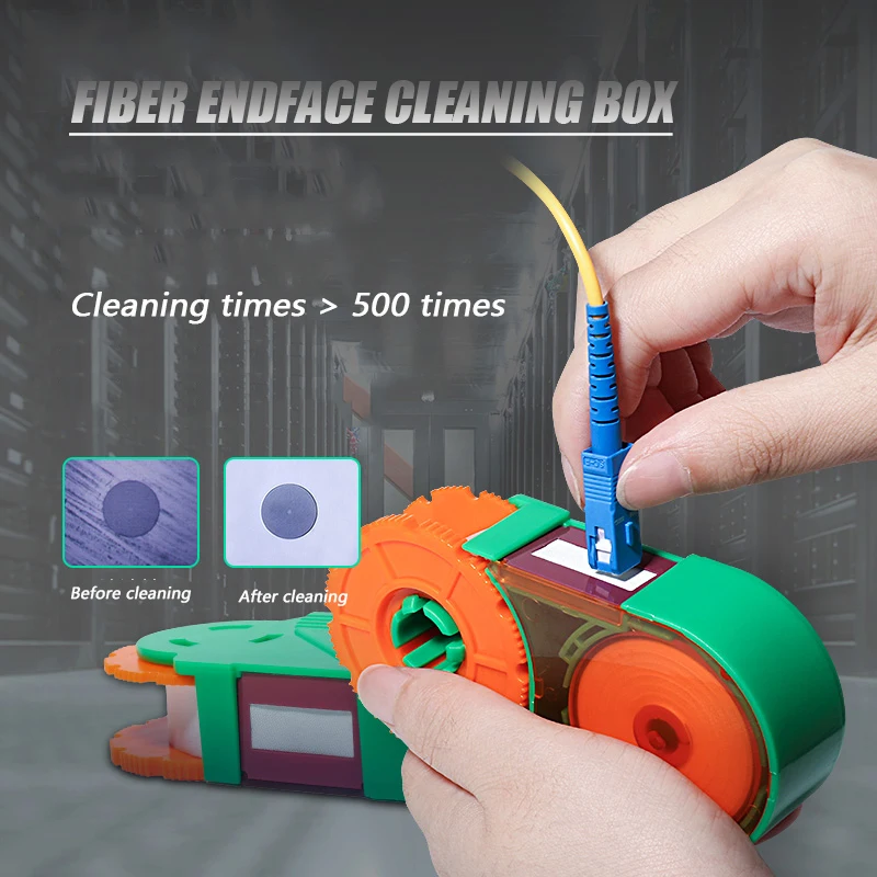 Fiber Optic Cleaning Box Fiber Wiping Tool Pigtail Cleaner Cassette Ftth Optic Fiber Cleaner Tools for SC/ST/FC
