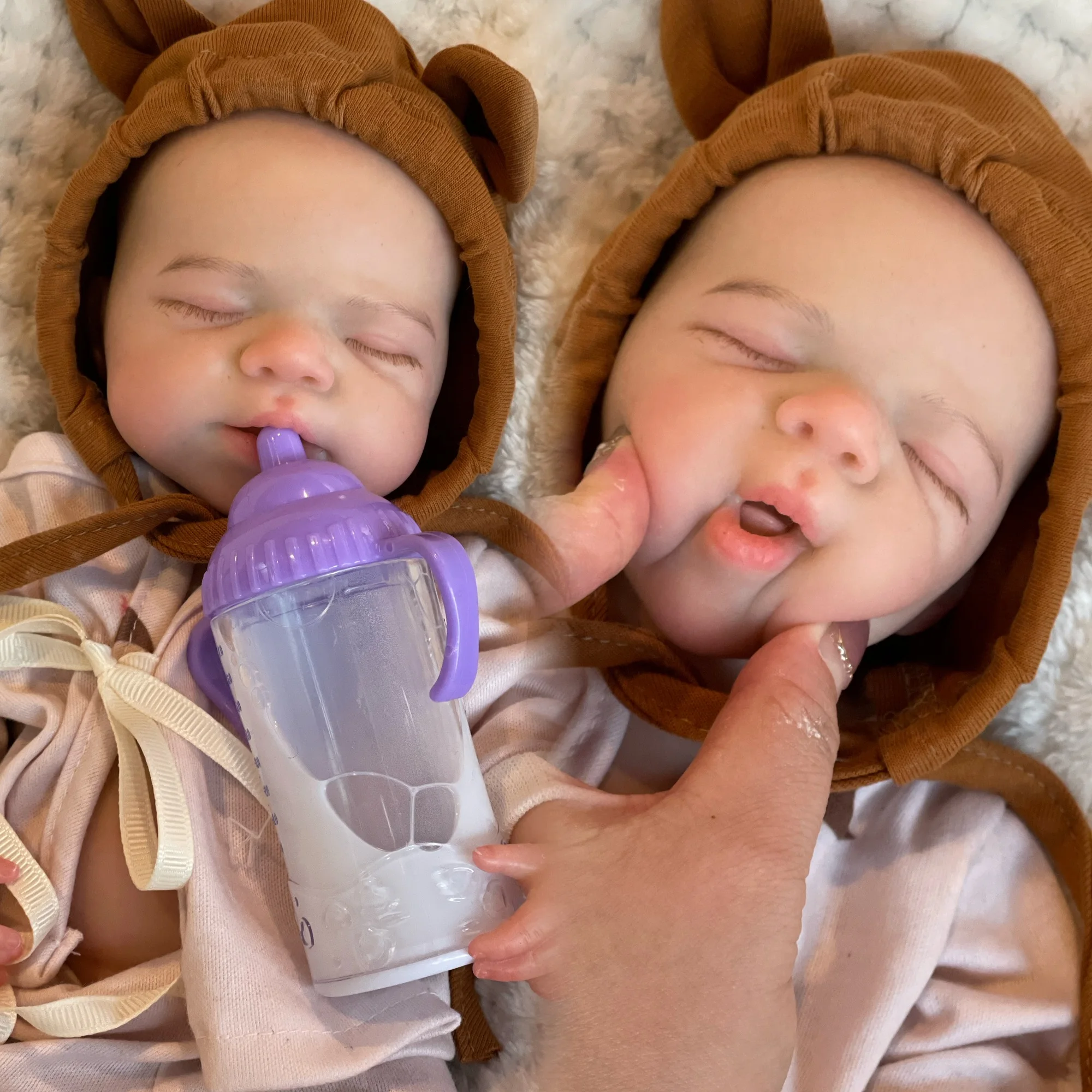 Кукла реборн с открытым ртом 33 см мягкая силиконовая кукла-младенец Реалистичная