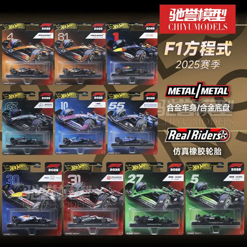 Фото Оригинальная модель гоночного автомобиля F1 Hot Wheels 1:64 из литого сплава: Red Bull, McLaren, Mercedes, Льюис Хэмилтон. Игрушка-симулятор. В наличии. №1