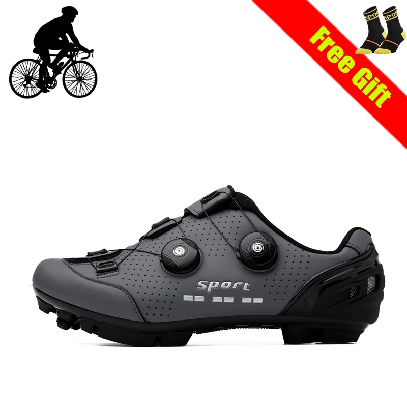 

Cycling Shoes Mtb Rotating Button Sapatilha Ciclismo Mtb Spd Flat Road Shoes Self-Locking Breathable Men Speed Cycling Sneaker