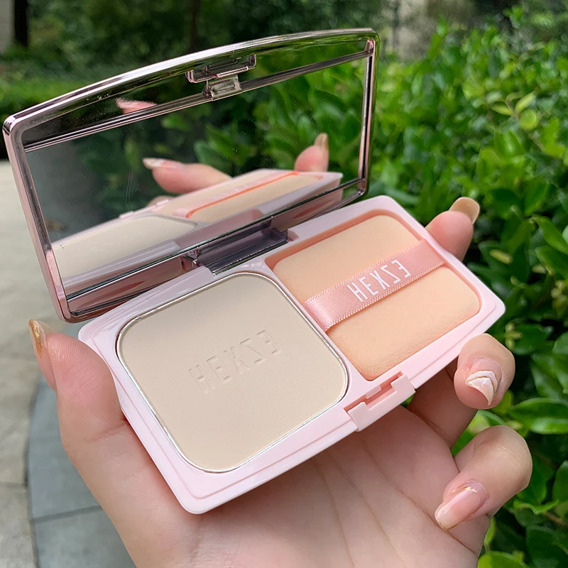 

HEXZE Oil Control Pressed Setting Powder Makeup Foundation Matte Finish Soft Smooth Waterproof Facial Makeup Face Cosmetic