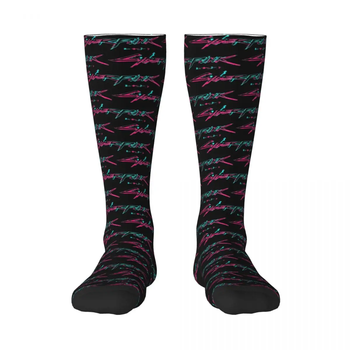 

Vintage Samurai Retro Japanese Gaming 2077 Art Game Adult Stockings Creative Contrast color socks Joke Hyundai Compression Socks