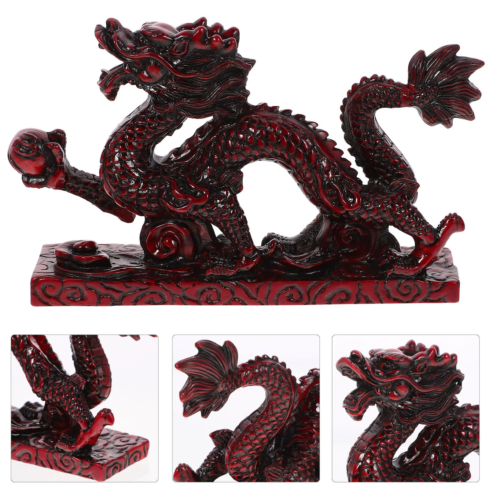 

Chinese Dragon Animal Statues Ornament Decor Home And Figurines Resin Craft Tabletop