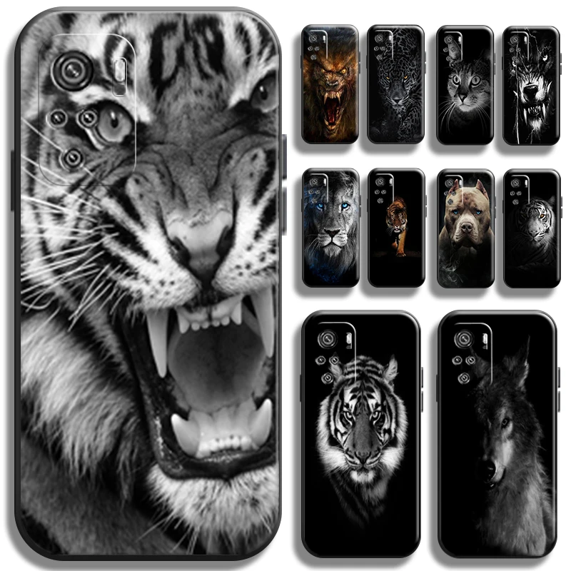 

Tiger Lion Cat Dog Eagle Wolf Leopard Phone Case For Xiaomi Redmi Note 11 11S 11T 10 10S 9 9S Pro 5G Redmi 10 9 9A 9T 9C Coque