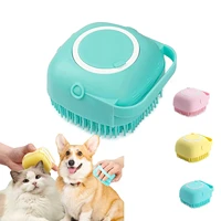 bath brush for dog accessories cat brush pet pupplies massage gloves soft safety silicone comb dogs brush for shower