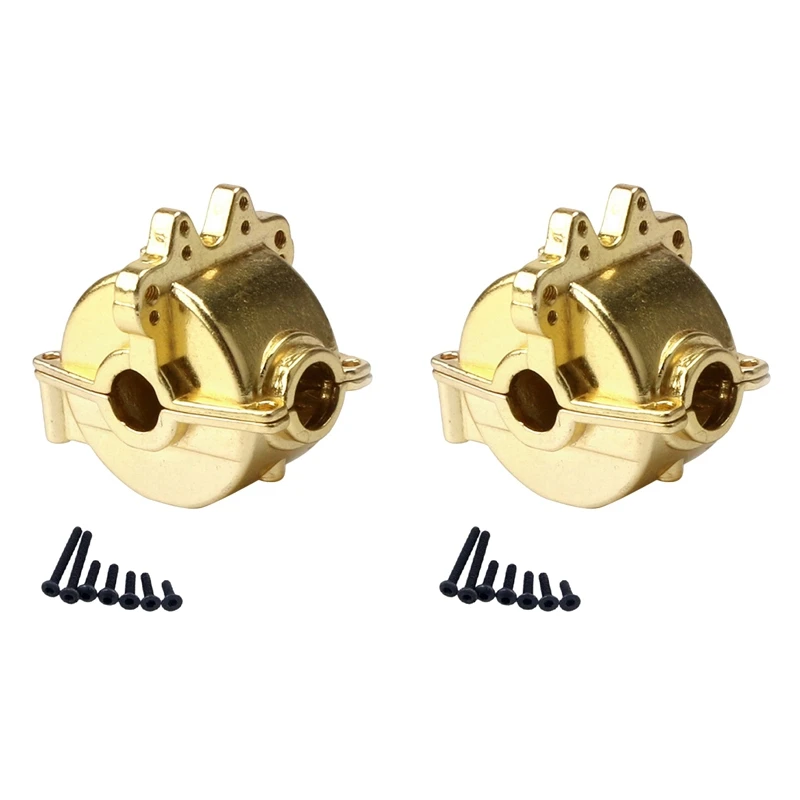 

-2X RC Car Upgrade Part Aluminum Alloy Gear Box Shell A949-12 For Wltoys 1/18 Scale Models A949 Remote Control Cars,Gold