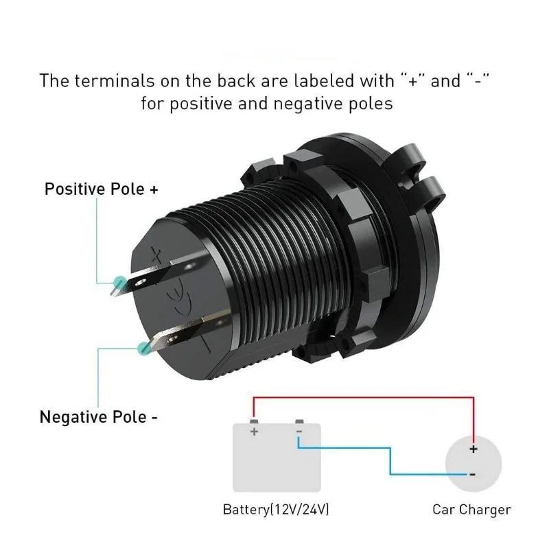 2 1a dual usb car charger with touch switch aperture dual usb ports car fast charger adapter waterproof for car motorcycle free global shipping