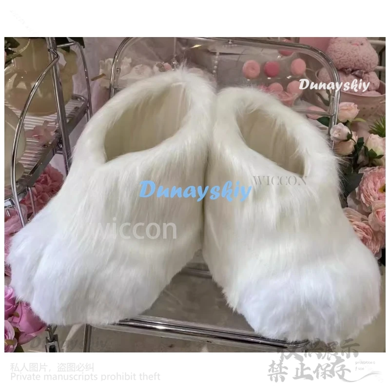 Аниме Пара пушистых цветных лап животных или пальм на заказ креативные милые