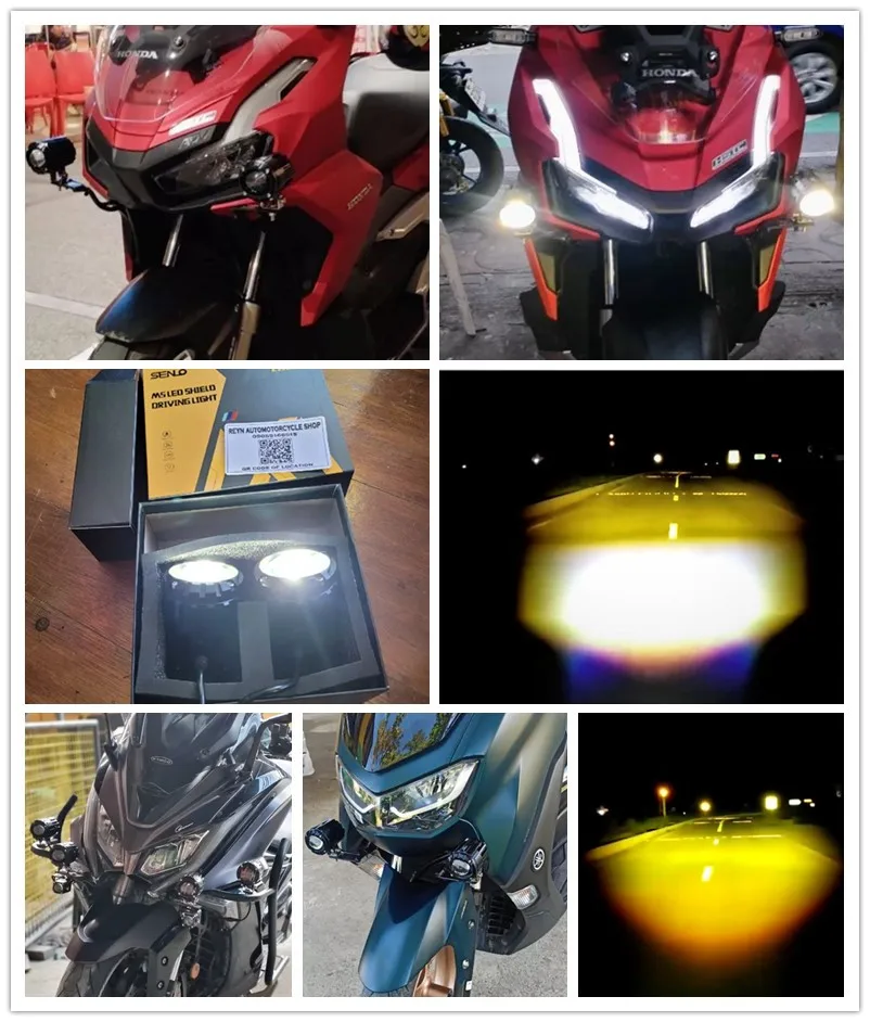Мотоцикл мини-фара дальнего света универсальный двухцветный ATV скутер для