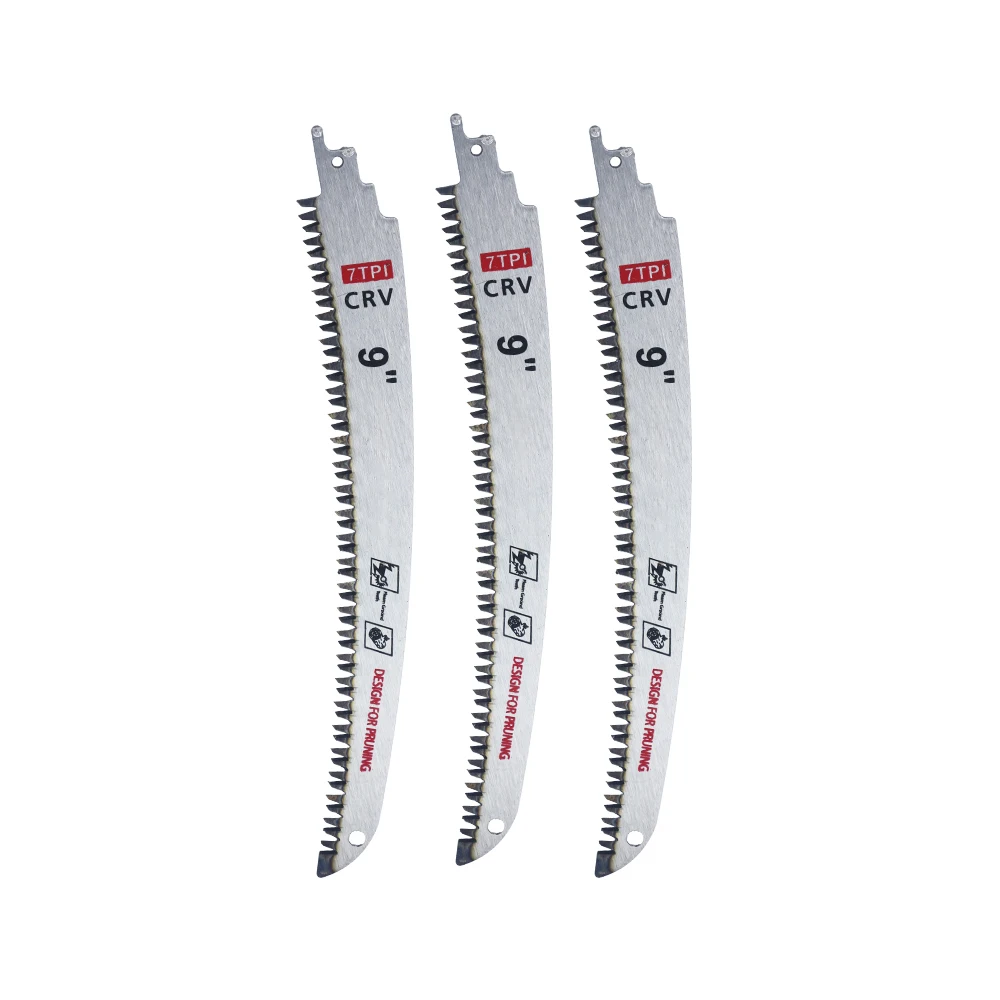 3 шт. полотно сабельной пилы с дуговой кромкой, японские зубы с изогнутыми краями, пилы для обрезки древесины для обрезки деревьев