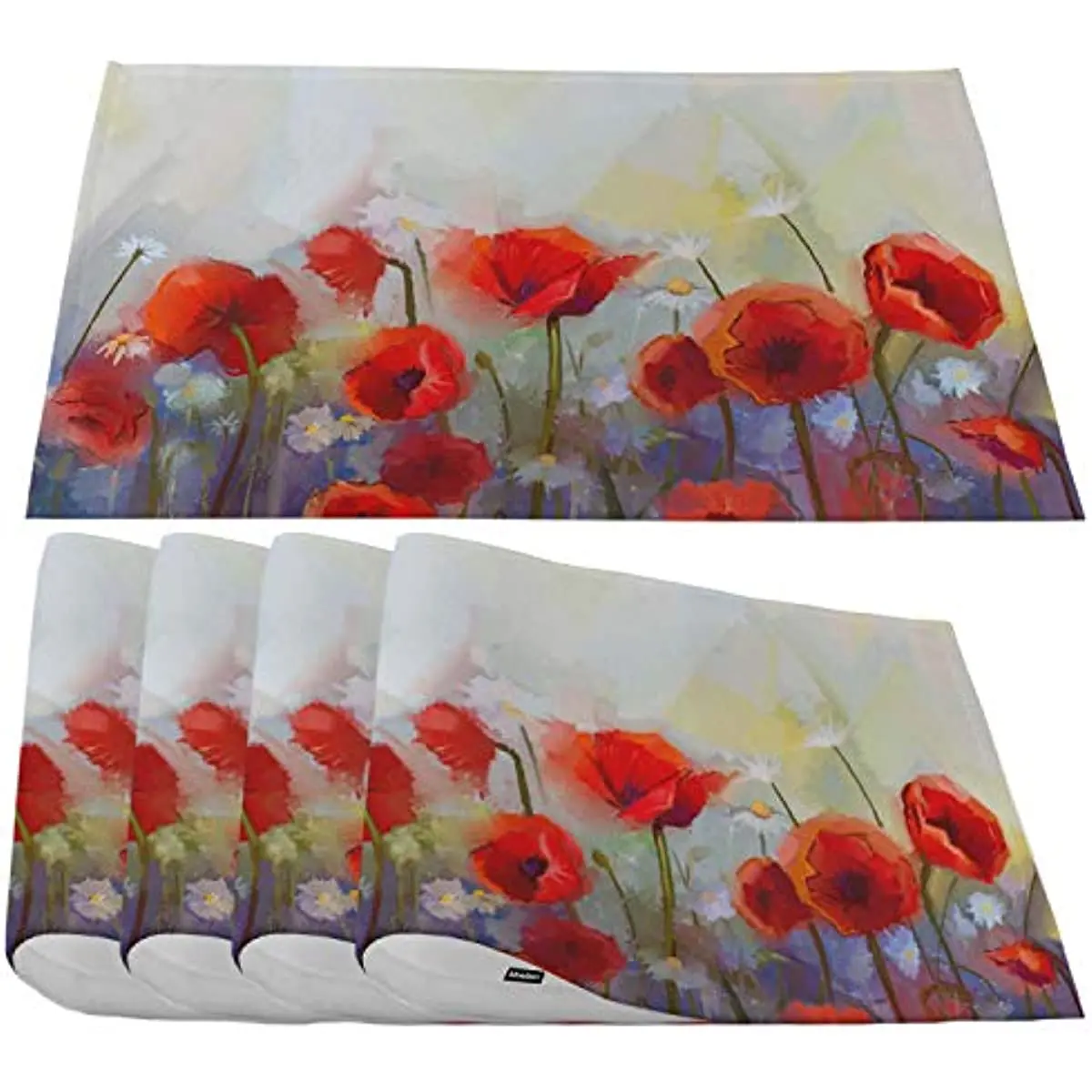 

Red Poppy Flowers Placemats