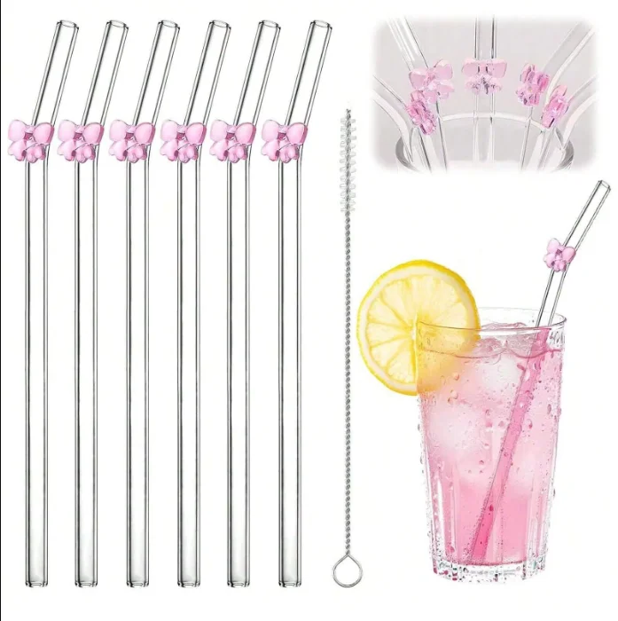 

Набор из 7 стеклянных трубочек разных цветов