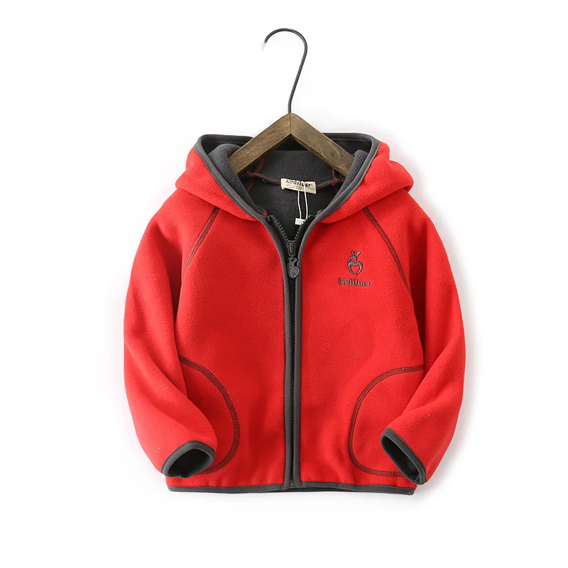 

Autumn Winter Outerwear Warm Clothing Children Hooded Zipper Coats Spring Girls Jacket Fleece Jacket Coats for Girls Kids 2-12y