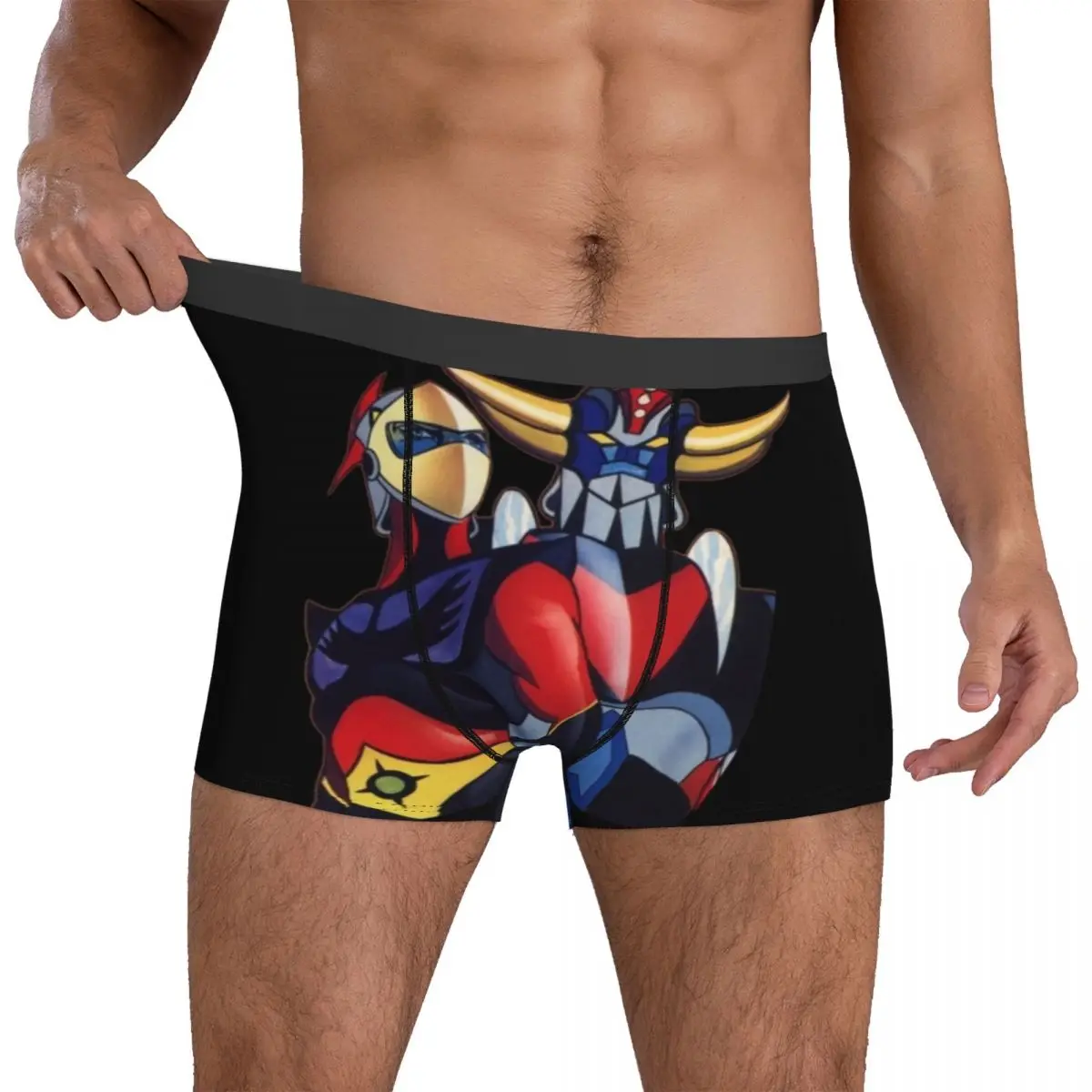 

Goldorak нижнее белье GOLDRAKE мужские трусы сублимационные Дышащие Боксеры шорты трусы размера плюс 2XL