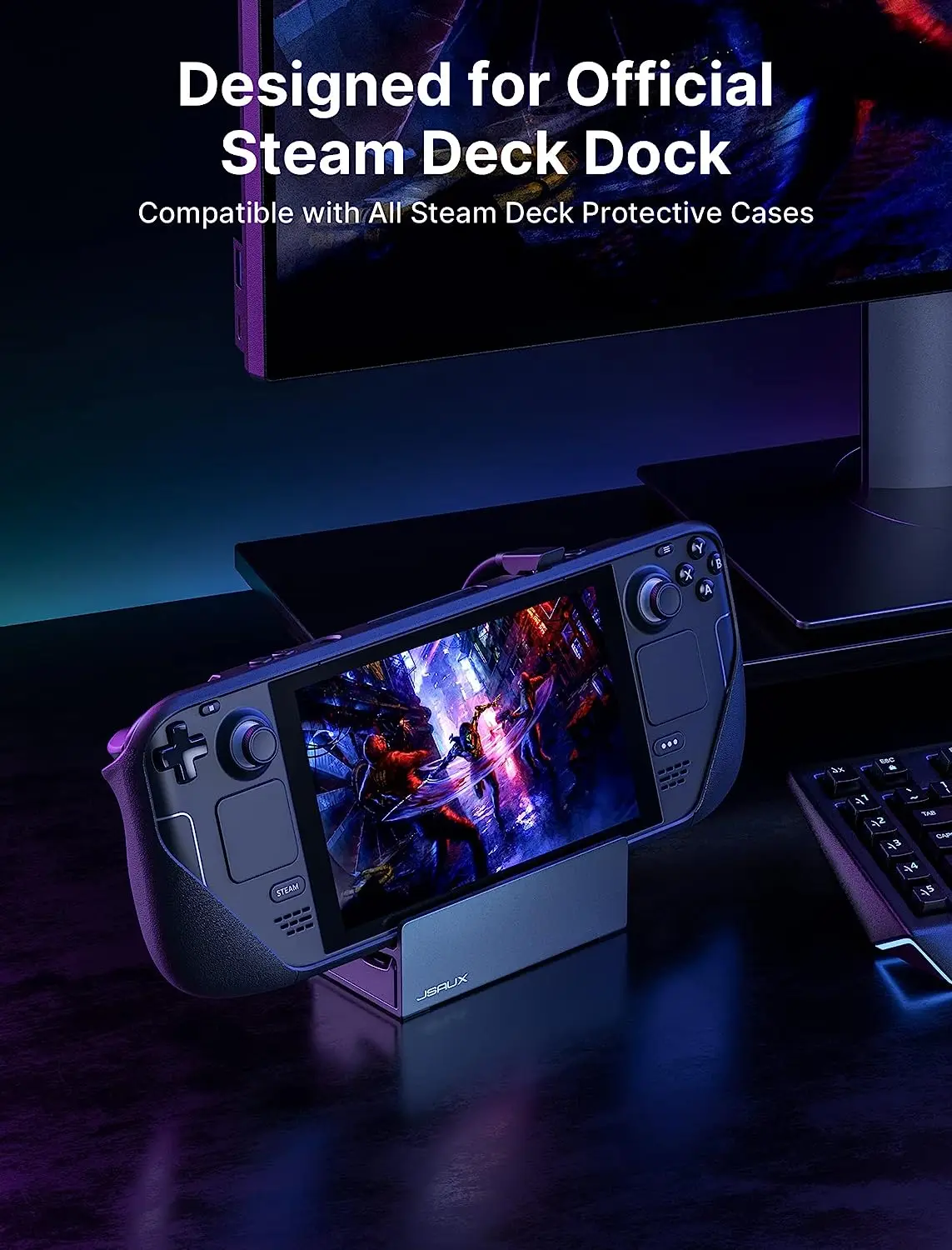 

Stand for Steam Deck Dock, Frosted Aluminum Alloy Playstand for Steam Deck, Anti-Slip Holder for Valve Steam Deck/ASUS ROG Ally