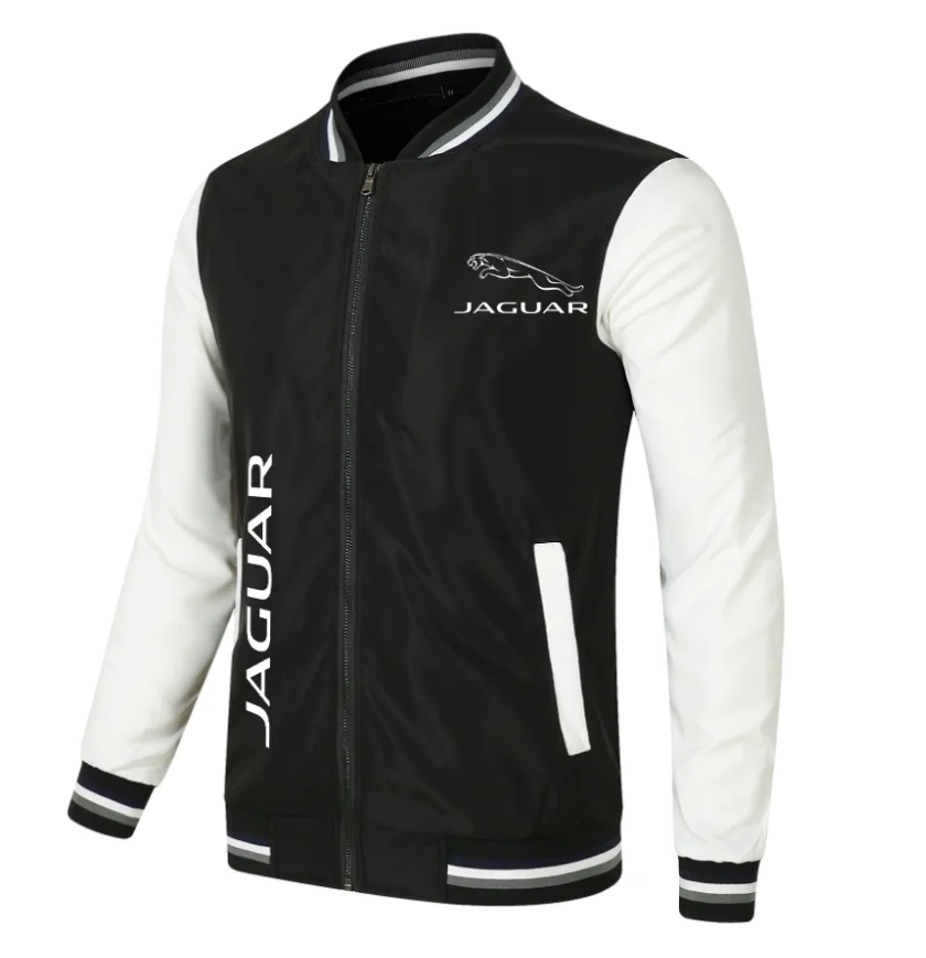 

2022 NEW Baseball Jacket Spring Autumn Fleece Cotton Slim Fit Jacket JAGUAR Car Logo Sweatshirt Fashion Hip Hop