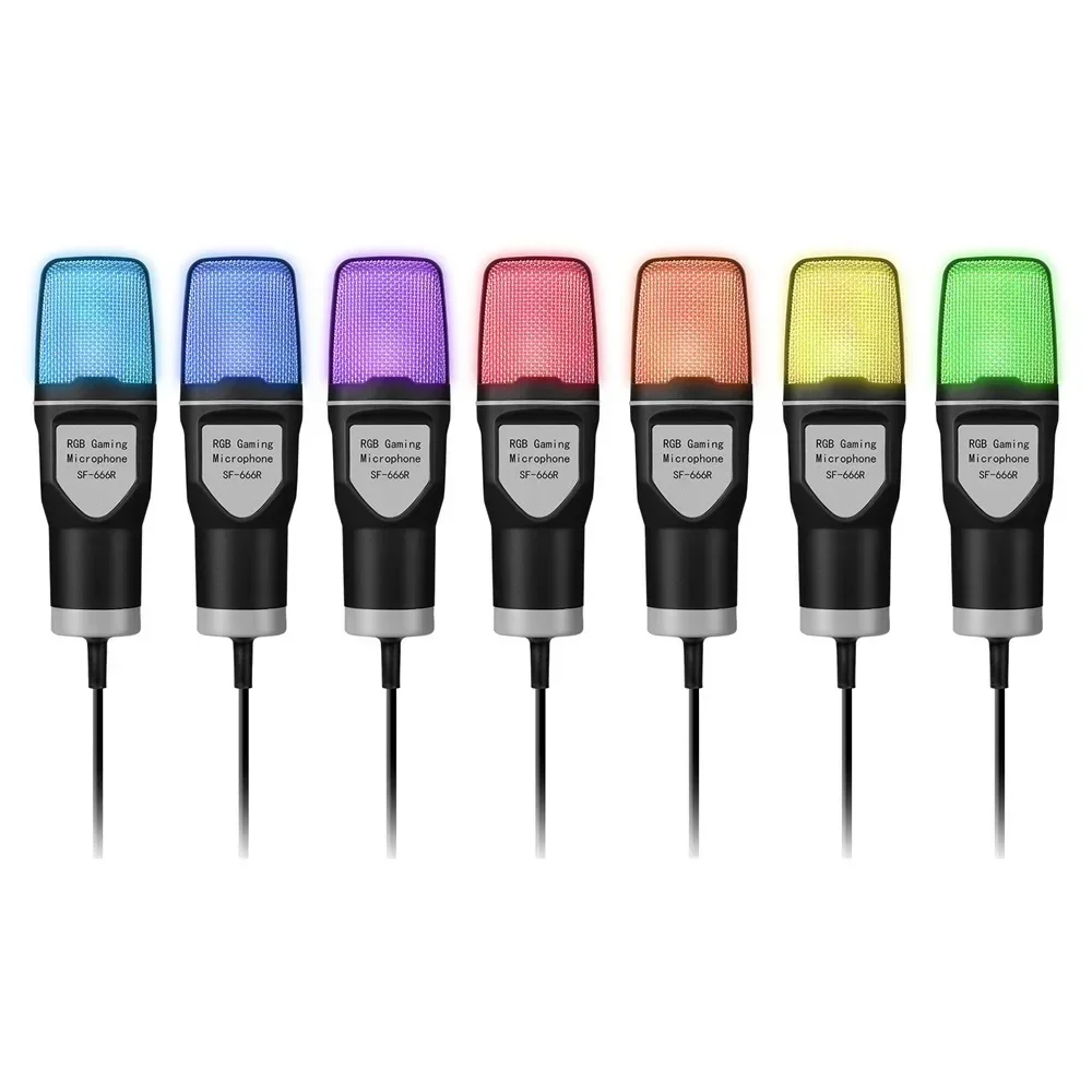 USB-микрофон RGB микрофон конденсатор проводной игровой для студии звукозаписи