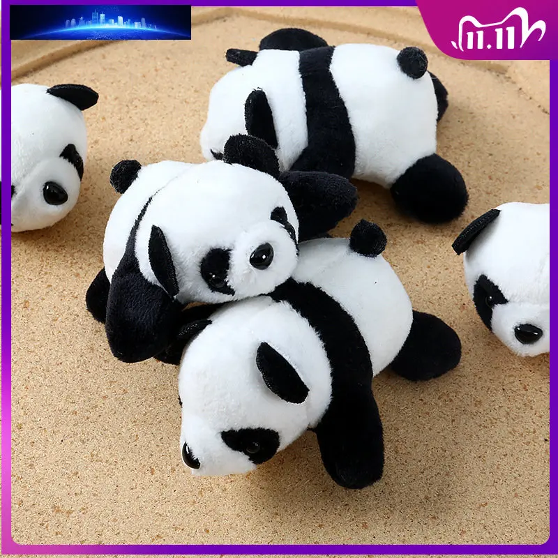 

10CM Panda Plush Toy Keychain Doll Stuffed Animal Peluches Girls Gift Cute Toys Sofa Stuffed Funny Sweetie Kawaii Room Decor