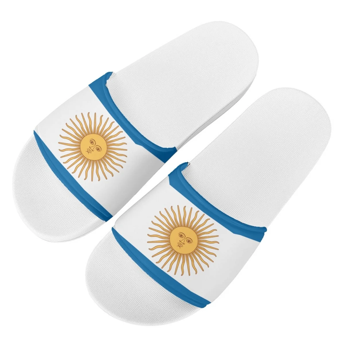 

2023 горячие продажи Аргентины тапочки с флагом летние праздничные повседневные туфли на плоской подошве для подростков новые трендовые грязеотталкивающие женские сандалии с круглым носком