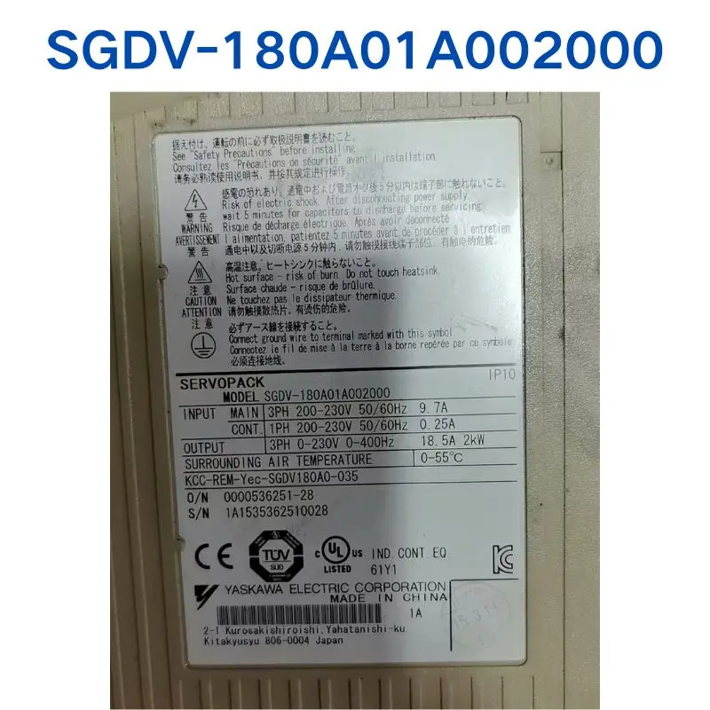 Подержанный тест OK YASKAWA Driver SGDV-180A01A002000