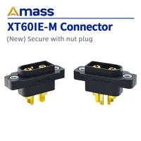 5 pcs amass xt60ie m male xt60i f female aircraft model power battery plug can be fixed with nut connector