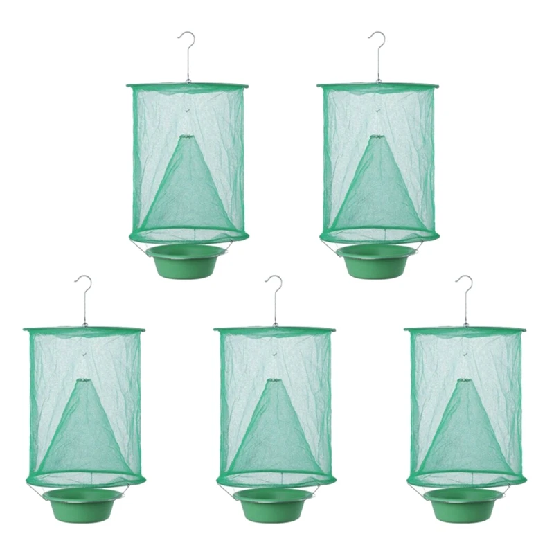 

5X Folding Fly Cage Reusable Flycatcher Flycatcher Hanging Ranch Trap Catcher Flycatcher Most Effective Powerful Capture