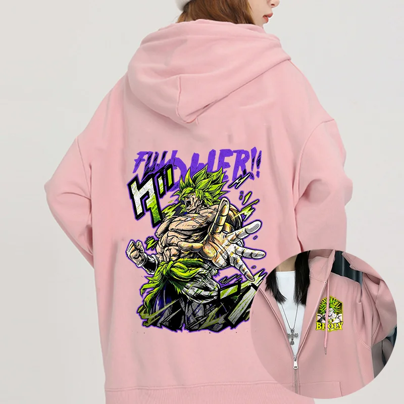 Anime Dragon Ball Broli Printed Hoodies Couple student street sports casual hoodie