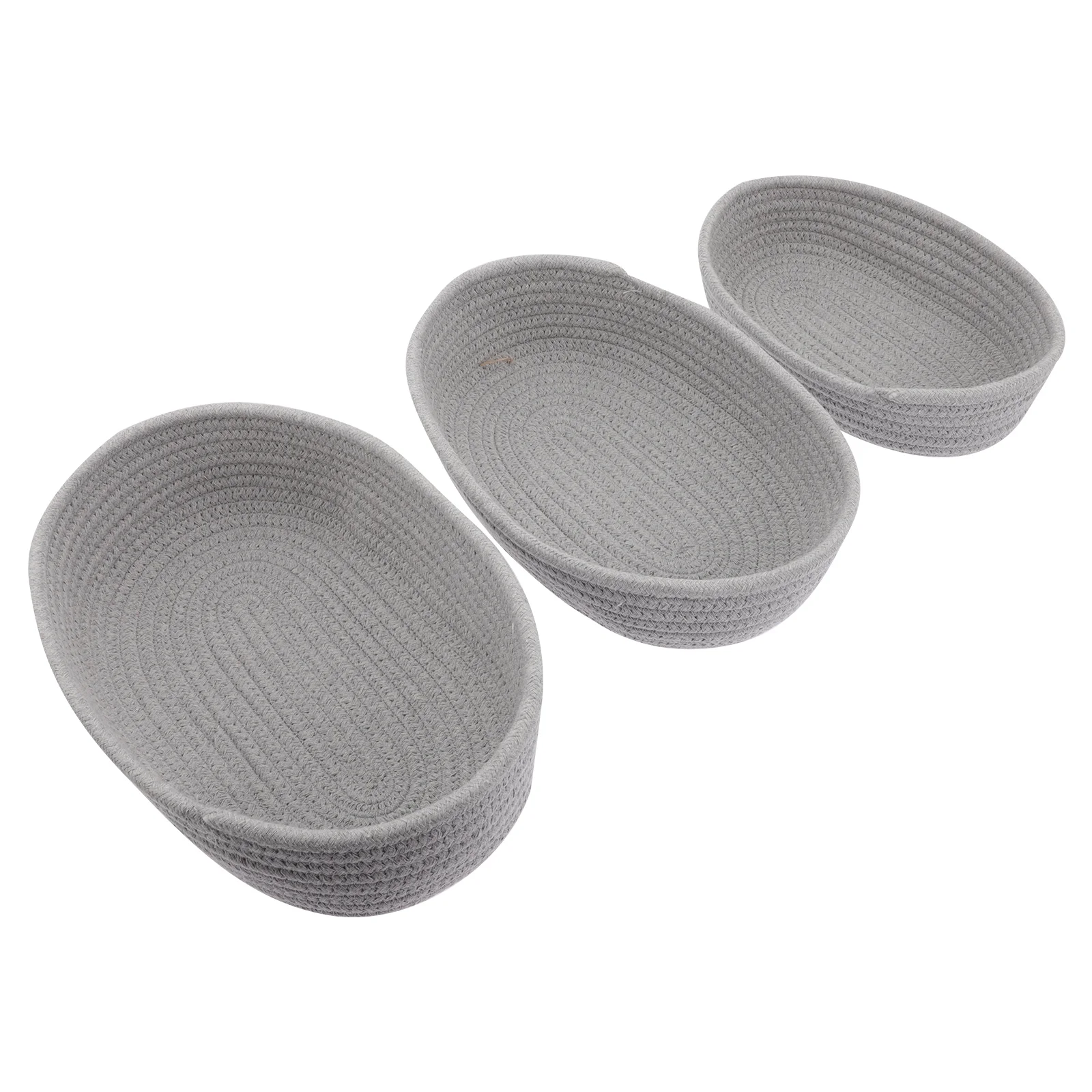 

3pcs Woven Storage Baskets for Organizing Cotton Rope Basket Laundry Basket Decorative Nursery Storage Bins