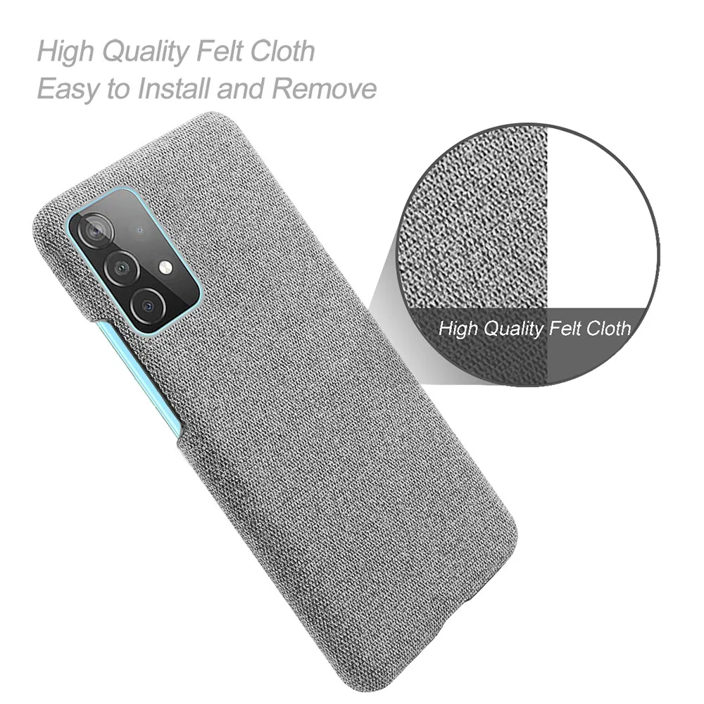 

Samsung Galaxy A52 For Samsung A52 4G 5G Case Slim Soft-Touch Fabric + Hard PC Cover For Samsung A72 A52S 5G Galaxy A 52 72 52S