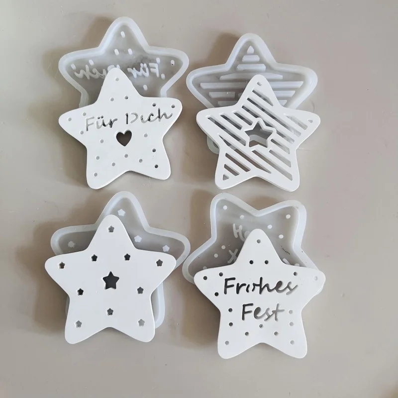 Коробка для хранения с пятиконечной звездой гипсовая силиконовая форма сделай