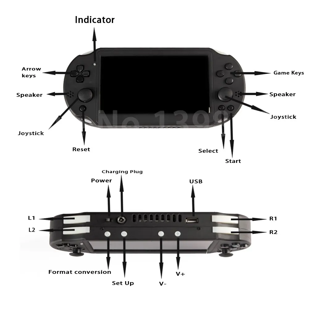 PS2 7-дюймовый IPS для P/S2 портативная коллекция аркадных плееров/P/S2