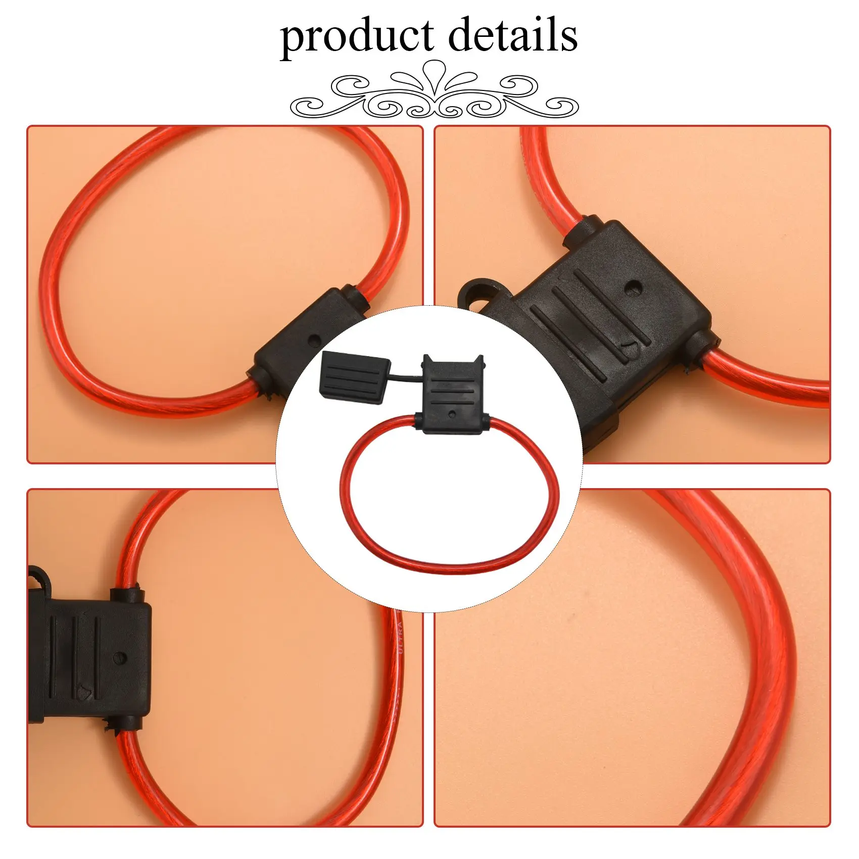 8 AWG Gauge MAXI Blade Fuse Holder Inline Wire 12-24V Volt Waterproof + 40A